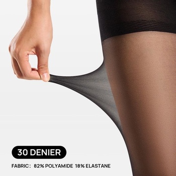 Dámske legíny MANZI bez nôh, 30 denier, s reguláciou bruška, veľkosti M, 2 páry, čierne