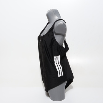 Dámske plavky adidas s 3 prúžkami a strihom do C - Plus Size 3XL, čierne / biele