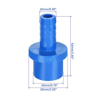 M METERXITY 2ks PVC tvarovka na vodovodní potrubí, spojka 10 mm modrá