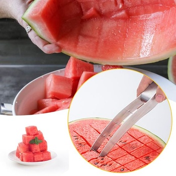 Krájač melónu z nerezovej ocele, krájač melónu, nôž na melón, multifunkčný nôž na ovocie, nôž na