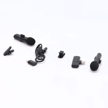 Bezdrôtový klopový mikrofón CZOCPOS, sada 2 ks, mini mikrofón pre iPhone, iPad a telefóny s