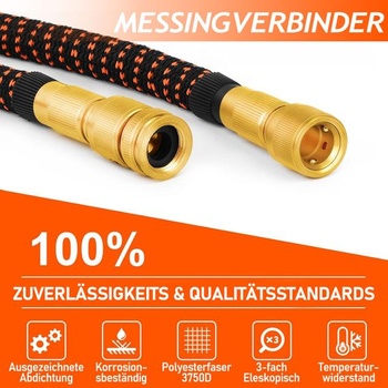 Flexibilná záhradná hadica s dĺžkou 30 m (100 stôp) s 10 funkciami, 4vrstvový latex a tkanina 3750D,