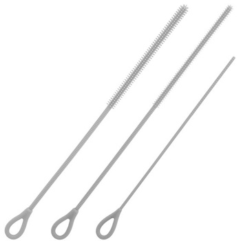 3 extra dlhé silikónové kefky na slamky, opakovane použiteľný ohybný kefa na slamky 3/6/9 mm s