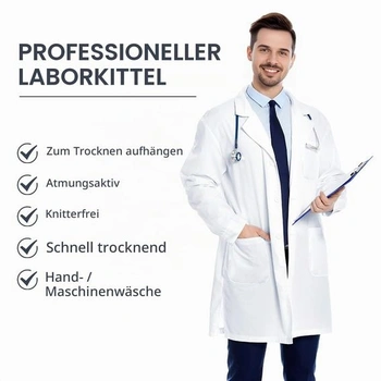Bílý laboratorní plášť, lékařský plášť pro ženy a muže, bílý laboratorní plášť, chemický plášť,