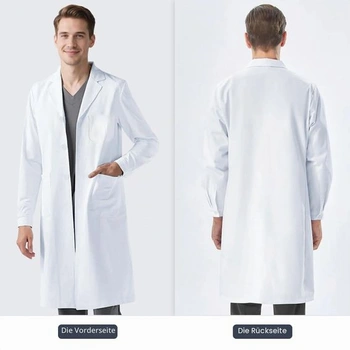 Bílý laboratorní plášť, lékařský plášť pro ženy a muže, bílý laboratorní plášť, chemický plášť,