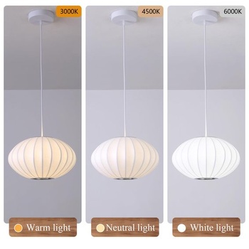 Stropní lampa lucerna bílá 30cm závěsné světlo v japonském stylu