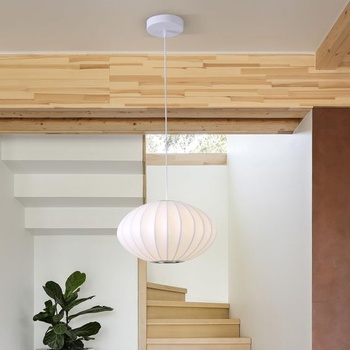Stropná lampa lampáš biely 30cm závesné svetlo v japonskom štýle