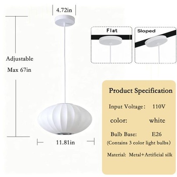 Stropní lampa lucerna bílá 30cm závěsné světlo v japonském stylu