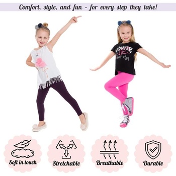 Detské legíny FUTURO FASHION pre dievčatá – bavlna, veľkosti 92–158, čierne
