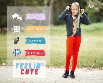 Detské legíny FUTURO FASHION pre dievčatá – bavlna, veľkosti 92–158, čierne