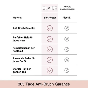 Valentýnská sponka do vlasů z bioacetátu - Dámská sponka do vlasů bez piercingu, silná fixace na