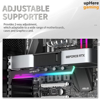 Herní grafická karta upHere Brace s ARGB LED synchronizací, nastavitelná v závislosti na grafické