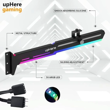 Herná grafická karta upHere Brace s ARGB LED synchronizáciou, nastaviteľná v závislosti od grafickej