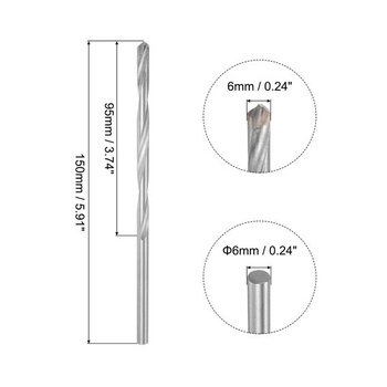 Mapa zdrojov vrták do kovu 6 mm, dĺžka karbidového vrtáka 150 mm, stopka vrtáka 6 mm x 150 mm