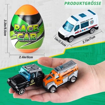 Sada autíček, hračky, překvapivé vajíčko, město, auta a nákladní auta, lité auto, 12 dílků, hračky,