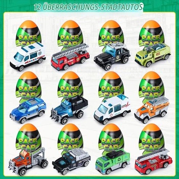 Sada autíčok, hračky, prekvapivé vajíčko, mesto, autá a nákladné autá, liate auto, 12 dielikov, hračky,