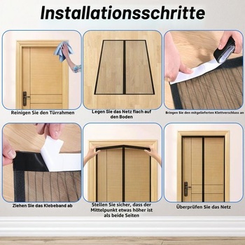 Sieť proti hmyzu na dvere 100x210 cm, magnetická sieť proti hmyzu na balkónové dvere, ochrana proti