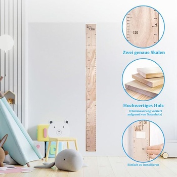 Dřevěná tabulka růstu pro děti, dřevěná tabulka výšky k lepení, návrh skládačkou, růstový záznam