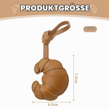 Prívesok na kľúče s croissantom, roztomilý prívesok na kľúče do tašky, módny prívesok na chleba do