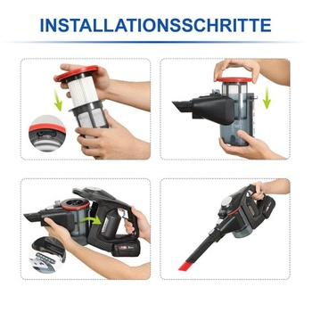 Filter LANMU 3 s čistiacou kefkou, súprava filtrov kompatibilná s vysávačmi Bosch Unlimited Gen2 Series