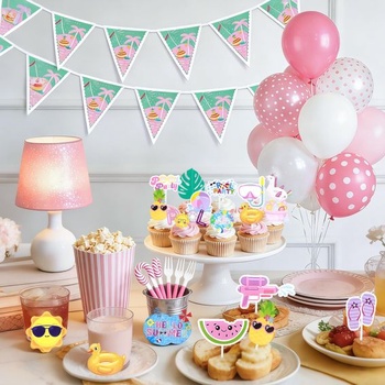 Morofme Letné ozdoby na muffiny 34 kusov, Morofme Letné ozdoby na muffiny 34 kusov, Sada ozdôb na