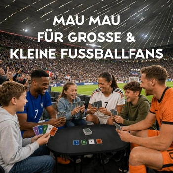 Spielefabrik Football MAU MAU | Karetní fotbalová hra pro chlapce od 6 let | Klasický Mau Mau s