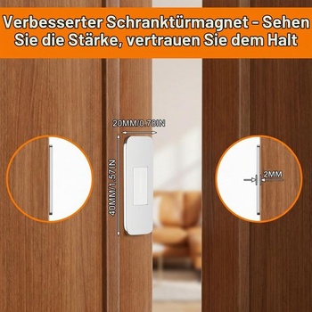 Magnety na dvířka skříněk, 6 kusů. Dveřní magnety na nábytek, magnetické úchyty, silné, ultratenké.