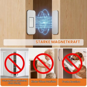 Magnety na dvířka skříněk, 6 kusů. Dveřní magnety na nábytek, magnetické úchyty, silné, ultratenké.