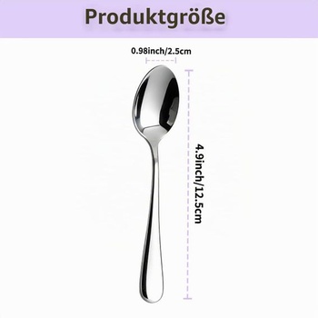 Sada lžiček na espresso Demitasse, 12 kusů, 12,6 cm; Sada mini lžiček na kávu Berglander z nerezové