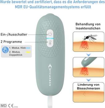 Přístroj na komáří bodnutí Mycarbon zelená