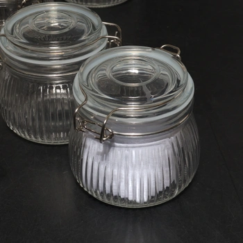 Zavařovací sklenice ComSaf 500ml s drátěným uzávěrem, 6 kusů, malé pruhované, vzduchotěsné