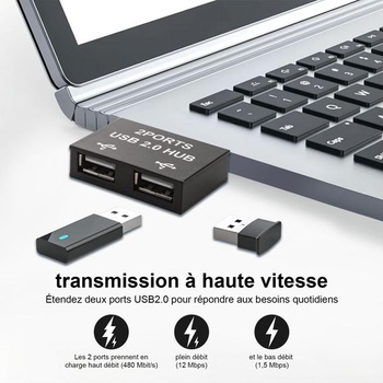 USB 2.0 rozbočovač 1 na 2, USB hub, duálny port