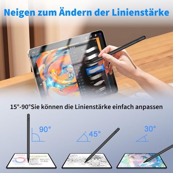 Tabletové pero pre Android, stylus, univerzálna ceruzka pre tablety, tmavo čierna, univerzálny model