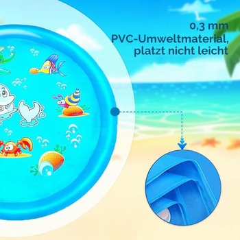 Vodní hrací podložka pro domácí mazlíčky 100 cm/39 palců, vodní postřikovací podložka pro děti,