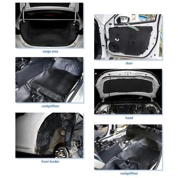 Mapa zdrojov 3mm zvukotesná rohož pre autá, zvuková a tepelná izolácia, 1m² (100cm x 100cm)