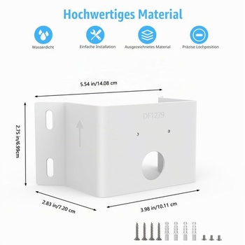 Kovový rohový držiak pre eufyCam S4/eufy PoE NVR bezpečnostný systém S4/S4 Max, nastaviteľný držiak