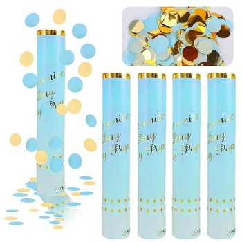 Svadobné konfety poppers*4 ks, XiXiRan konfety poppers ružové, konfety poppers odhalenie pohlavia,