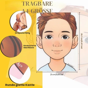 Bowitzki cvičebné tabule na maľovanie na tvár, 2 kusy opakovane použiteľné farebné cvičebné