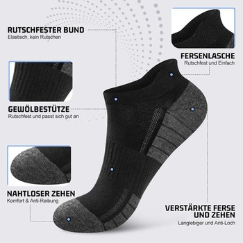 Ponožky Effeet Sneaker pro muže a ženy, 10 párů, prodyšné bavlněné sportovní ponožky, krátké