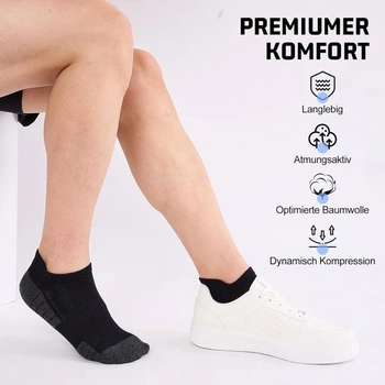 Ponožky Effeet Sneaker pro muže a ženy, 10 párů, prodyšné bavlněné sportovní ponožky, krátké
