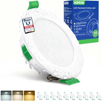 Vstavané LED svietidlá Homeow biele, 10 ks