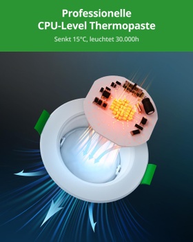 Vstavané LED svietidlá Homeow biele, 10 ks