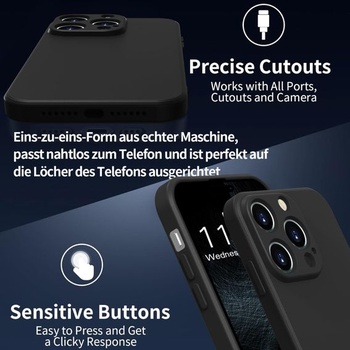 Prémiový silikónový kryt pre iPhone 15 Pro, ochranný kryt fotoaparátu pre 15 Pro, s 1 šnúrkou,