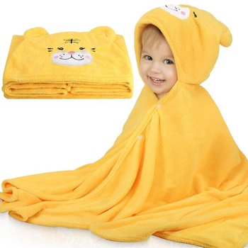 1 detská osuška s kapucňou, detská osuška s kapucňou, žltá
