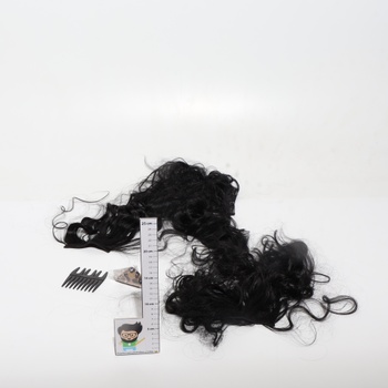 BARSDAR Clip in čierne predlžovanie vlasov pre ženy, 50 cm dlhé vlnité čierne vlasy predlžovací
