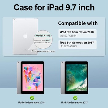 Puzdro aoub pre iPad 6. generácie / 5. generácie 9,7 palca (2018/2017) svetlo modré