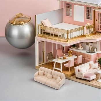 Toddmomy miniaturní pohovka do domečku pro panenky 8,9 x 3,8 x 3,4 cm plyšový nábytek do domečku