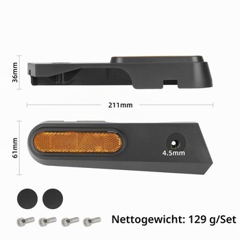 MyBESTscooter – Kryt zadného kolesa s odrazkami pre elektrickú kolobežku Xiaomi Mi5 Max