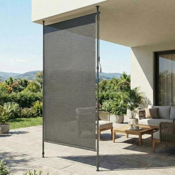 Markíza s upínacími svorkami HLS023-4, 120 x 270 cm, sivá - A
