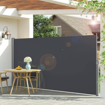 Bočná markíza GY184BP02, 180 x 400 cm, hliníková, šedá - N